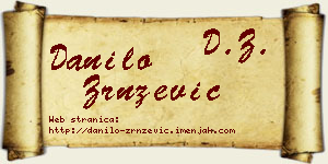 Danilo Zrnzević vizit kartica